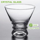 2 Pack Martini Glasses  8 Ounce Crystal Cocktail Glasses  Martini Drinking Glass
