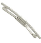 Ky   Co Silver Tone Mens Floral Collar Bar Clip 2 1 2  Made In Usa