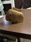 Vintage Carved  Wood Bird Heads  Salt And Pepper Shaker