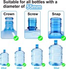3 Pack Reusable Silicone Water Jug Caps Non Spill Lids For 3   5 Gallon Bottles