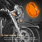  Bullet Turn Signal Light Lens Cover Compatible With Harley Sportster Amber red