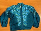 Vintage Women Lavon Track Suit Windbreaker Jacket Pants Set Teal green blue - Xl