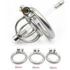 Stainless Steel Male Chastity Device Belt Super Small Short Cage Ring Lock Us28