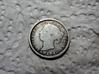 1891  22 Leaves  Canada Canadian Silver 10 Cent Victoria Coin  R2