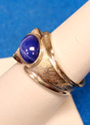 Vtg  10k White Gold Blue Star Sapphire Ring - Sz 7 - 4 9g