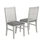 Set Of 2 Solid Wood Dining Chair High Back Armless Chair For Kitchen Dining Room