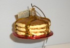 Short Stack Pancakes  - Old World Christmas Blown Glass Ornament - New W tag