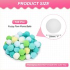 108 Pcs Fuzzy Pom Poms Balls 1 Inch 25 Mm For Diy Crafts Yellow-green Series