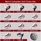 Kvv Men Complete Golf Clubs Set  11 Piece Without Bag Left Handed Used