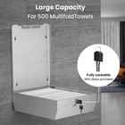 Commercial Stainless Steel Paper Towel Dispenser Wall Mount With Lock C-fold