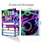 20-pack 4x6 Inch Laser Tag Birthday Invitations With Envelopes For Kids Party