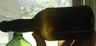 1850 Privy Dug Blackglass Olive Green Dip Mold Blown Crude Squat Ale Bottle