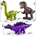 3-pack Walking Dinosaur Toys For Kids 3-6  Moving T-rex   Brachiosaurus  Lights