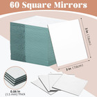 60 Pieces Square Mirror Tiles For Crafts  Small Square Glass For Crafts And Diy