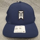 Nike Tiger Woods Fitted Hat L xl  M l Dark Blue Dri-fit Adv Club Cap Fb6454-410