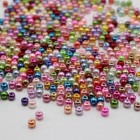 2000 Mixed Color Faux Pearl Round Beads Imitation Pearl 3mm Mini Spacer Beads