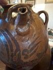 Antique Redware  Harvest Jug   Unique Rare Style Glazed Beautiful Estate Find