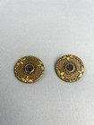Vintage Leaf Design Large Metal Marcasite Style Buttons Set Of 2 Read