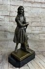 Vintage French Antique-style Solid Bronze Statue Of Joan Of Arc   fremiet  Decor