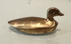 Vintage Antique Brass Bronze Bird Duck Desk Decor Figurine Statue Paperweight