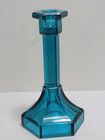 Imperial Dark Teal Glass Hexagon 7  Candle Holder No  6007