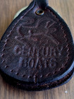 Vintage Genuine Century Boat Co  Stamped Leather Keychain