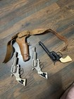 Lot Of 3 Vintage Hubley Texan Jr Cap Gun 1950   s And Fanner 50 Cap Gun Lot Rare