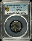 Mexico Mint Error 1974-83 Mo 20 Centavos Pcgs Ms62 Struck 35  Off Center