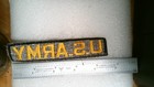 Military Patch Sew On Us Army Name Tape Black   Gold Vietnam Made Cloth Differen