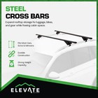Elevate Outdoor 52 5  Steel Cross Bars With 200 Lb  Capacity And Lockable Design