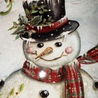 2013 Silvestri Demdaco Whimsical Santa Serving Tray  Glass  12    X 12   