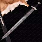 Hand Forged Damascus Steel Sword Viking Battle Ready Medieval Sword W scabbard
