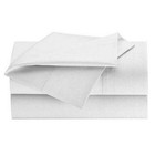 Flat Sheet Xl Full White T200 Cotton Blend 115in Long Hotel Quality Pk6
