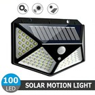100 Led Solar Flood Light  3-mode Waterproof Motion Sensor Security Wall Lamp