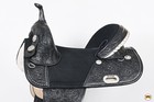 Black 16 In Hilason Western Horse Treeless Trail Barrel Saddle American Leather