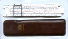 Vintage Frederick Post 1444p Pocket Slide Rule With Leather Slip Case  9 Scales