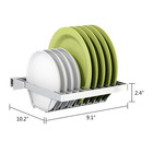Kitchen Steel Over The Sink Dish Drying Rack Cutlery Holder Drainer Organizer