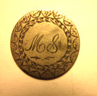 1857 Seated Liberty Dime Love Token 10c Silver Coin M S Initials Nice Engraved