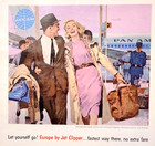 Pan Am Airlines Original 1959 Vintage Print Ad Jet Clipper Wall Art