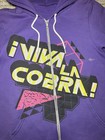 Vtg Y2k Original Viva La Cobra Starship Emo Band Full Zip Purple Hoodie Small
