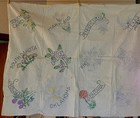 Vintage Aunt Marthas 9901  state Flowers   Hand Embroidery  Uncut Quilt Panels