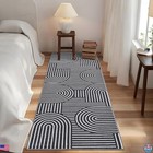 Vibrant 2x6 Abstract Rainbow Runner Rug - Non-slip  Washable For Hallways   More