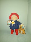 Vtg Paddington Bear 10 In  With Suitcase  Badge  Booklet  Tag And Frame 