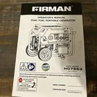 Firman Operator   s Manual For Tri-fuel Portable Generator T07573