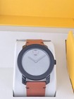Movado Bold Gray Dial Brown Leather Men   s Watch - 3600442   495 Msrp 