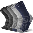 Merino Wool Hiking Socks Men Women Thermal Moisture Wicking Crew Socks 5 Pairs
