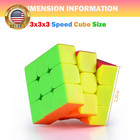 Speed Cube 3x3 Turning Speedly Smoothly  3d Educational Toys Stickerless Magic C