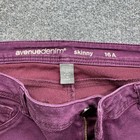 Avenue Denim Skinny Jeans Womens 16 Purple Stretch Casual Comfy Everyday Pants