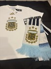 Adidas 2-piece Large 2025-26 Argentina Dna Shirt scarf Lionel Messi Nwt