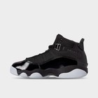 Little Kids  Air Jordan 6 Rings Basketball Shoes Black black white 323432 011